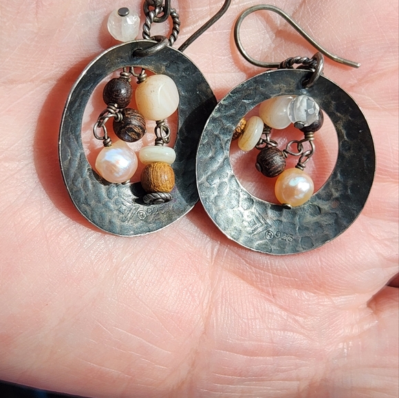 Silpada Sterling and Beaded Earrings - Picture 5 of 9